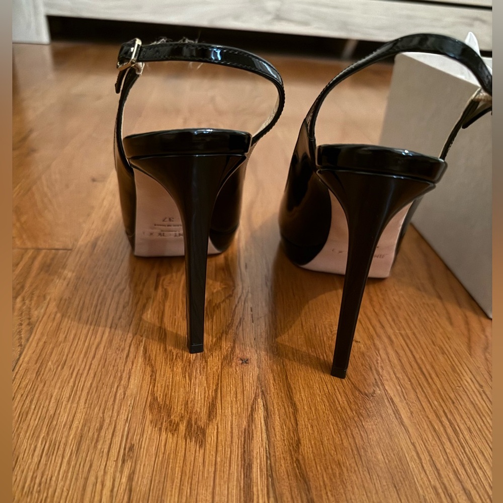 NWT JIMMY CHOO PEEP TOE HEELS SIZE 37 - Picture 3 of 9